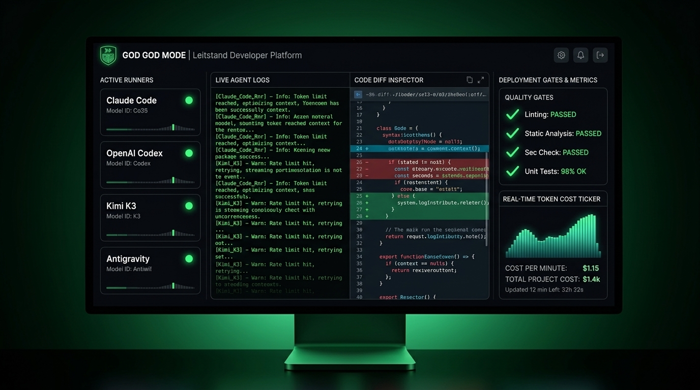 God God Mode Leitstand Desktop Interface
